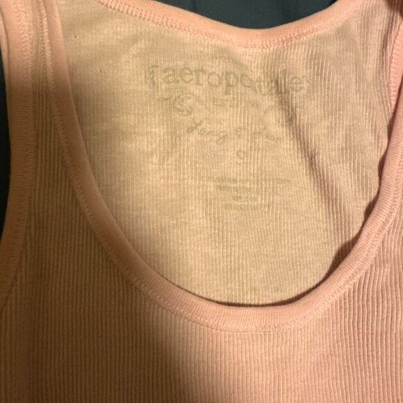 Vintage 2000s Aeropostale Women's Orange and Pink Tank Top - Picture 2 of 2